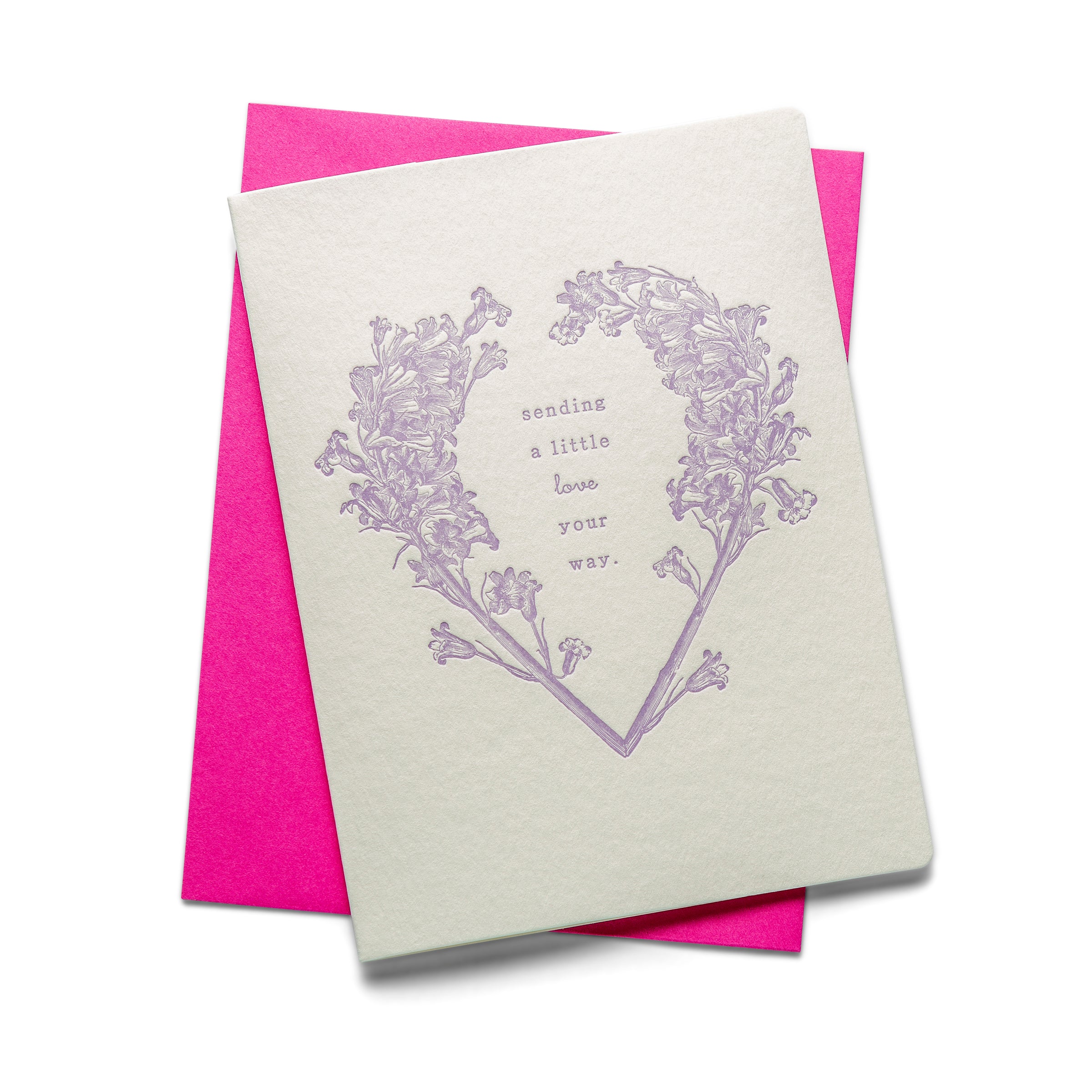 Sending Flowers | Love | Letterpress Greeting Card