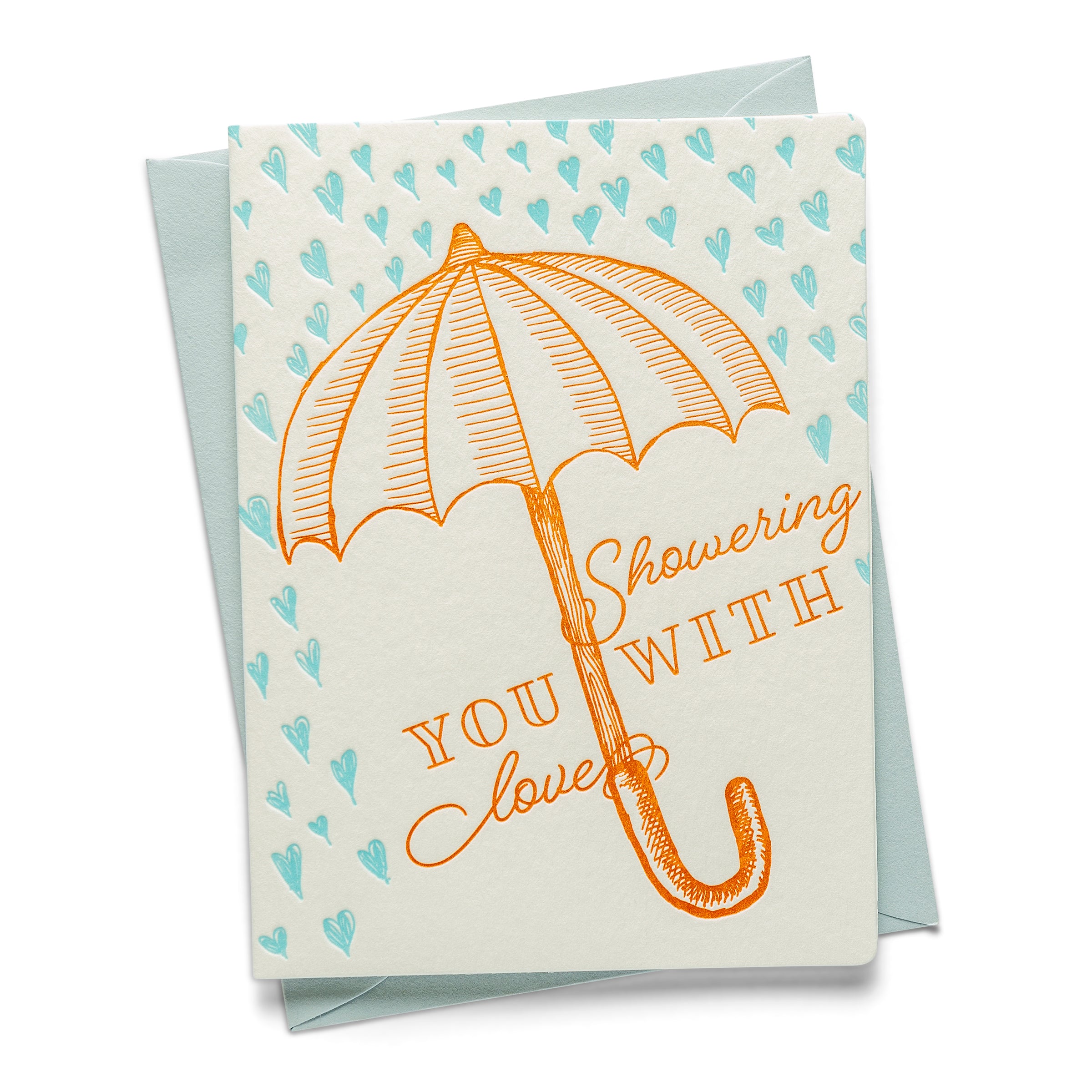 Showering Love | Multi-Use | Letterpress Greeting Card