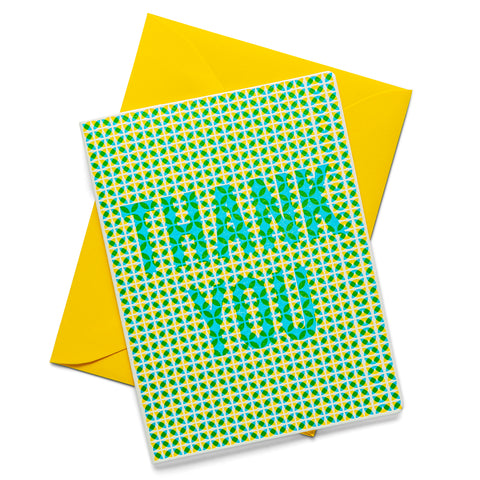 Thank You Blue | Thank You | Letterpress Greeting Card