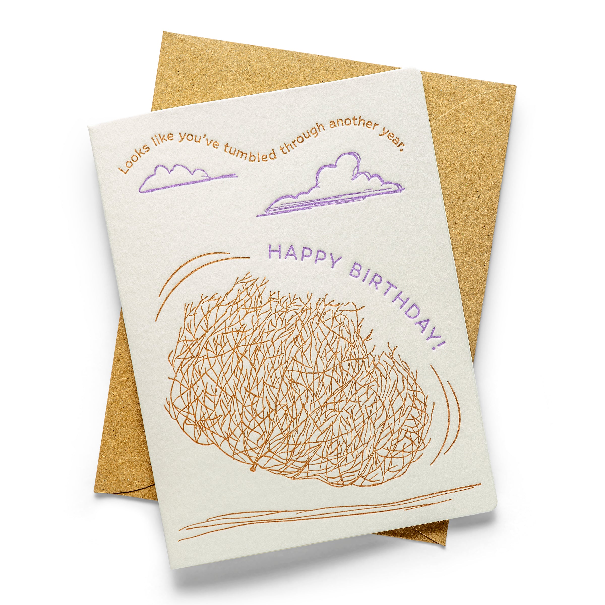 Tumbleweed | Birthday | Letterpress Greeting Card