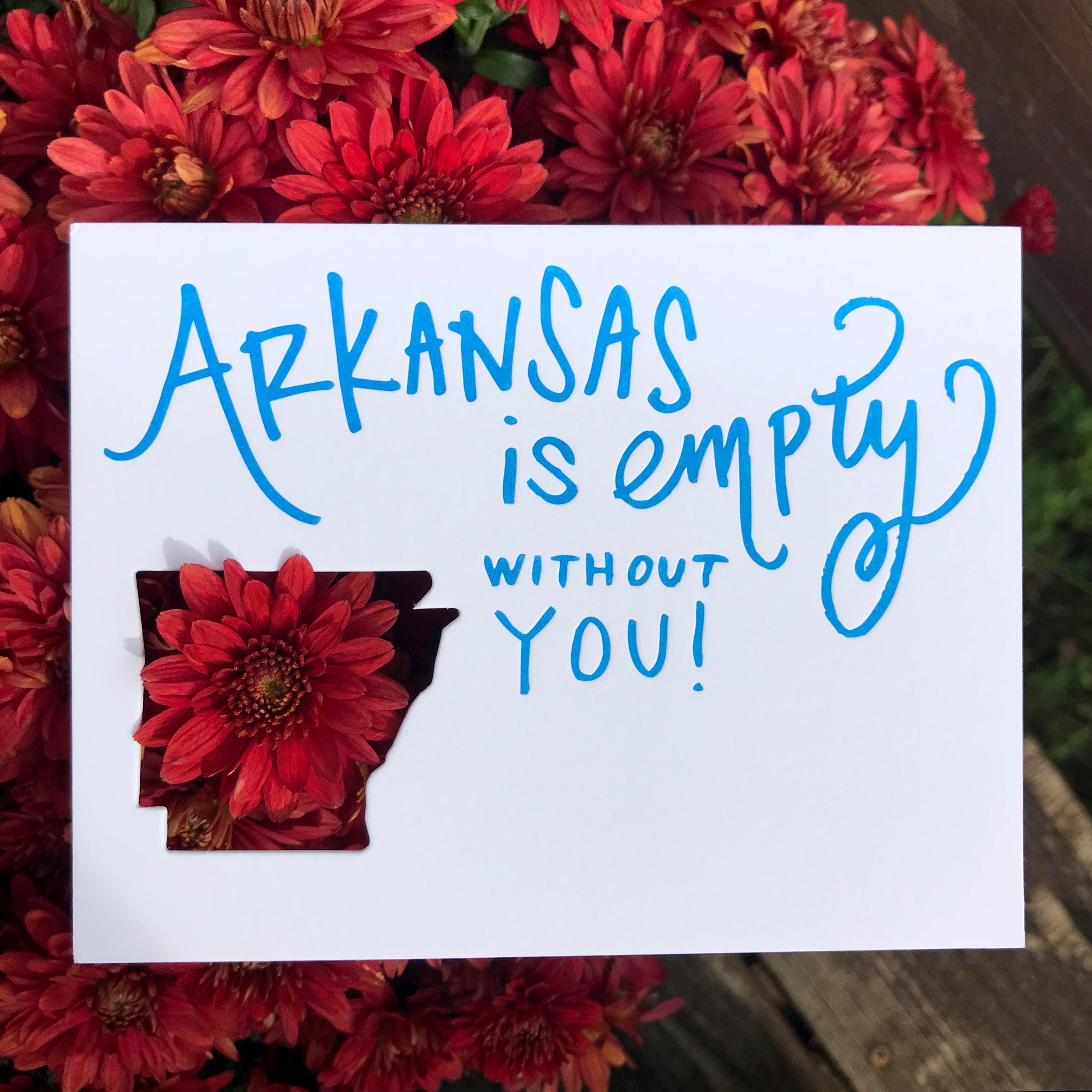 Arkansas is Empty | Die-Cut Letterpress Greeting Card