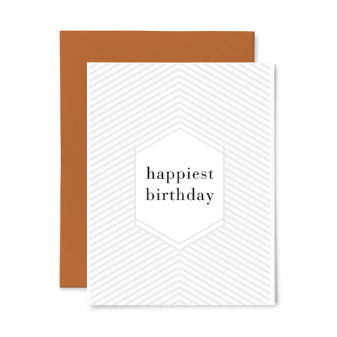 Happiest Birthday | Birthday | Letterpress Greeting Card