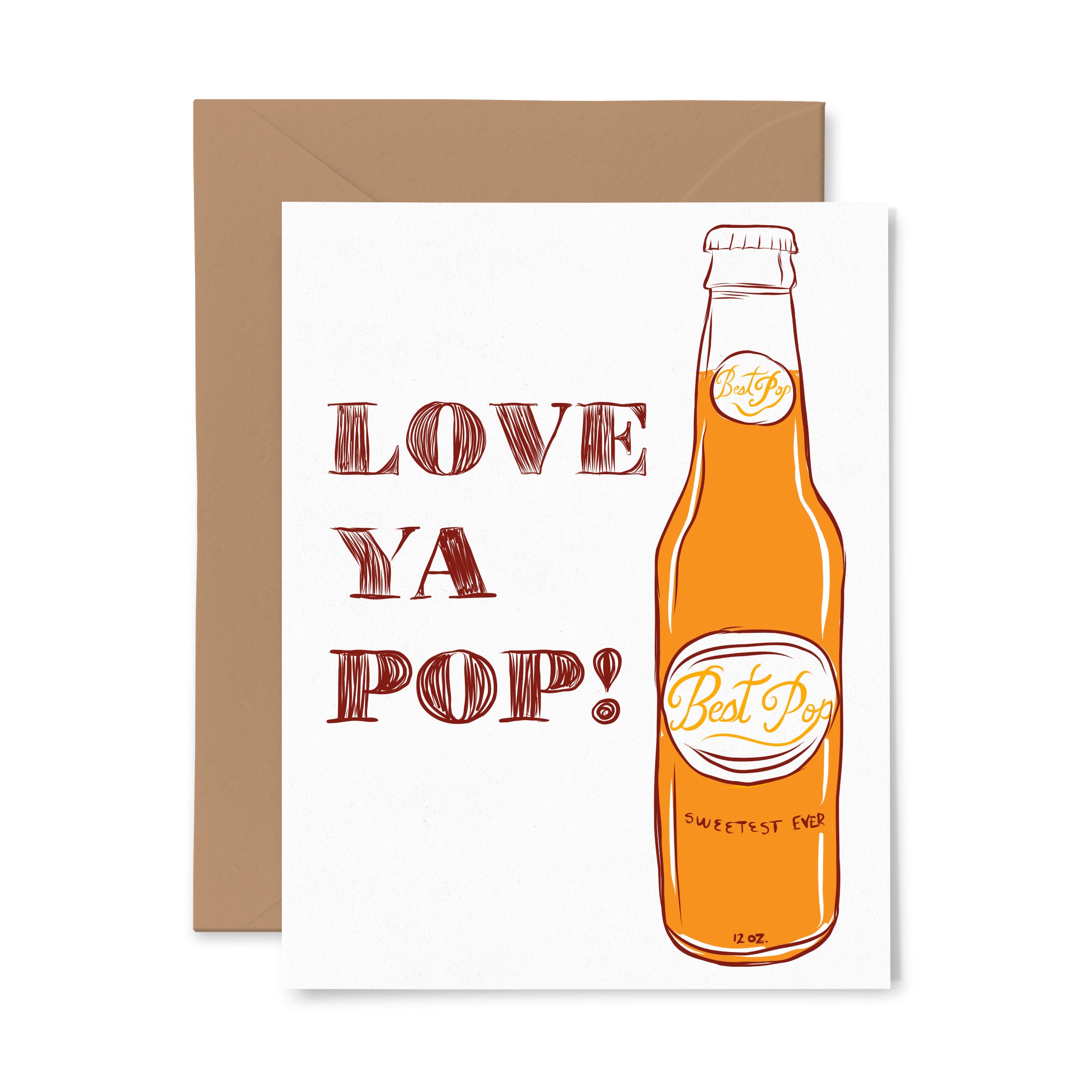 Love Ya Pop | Father's Day | Letterpress Greeting Card
