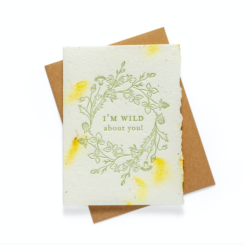 Wild About You | Seed Card | Letterpress Greeting Card