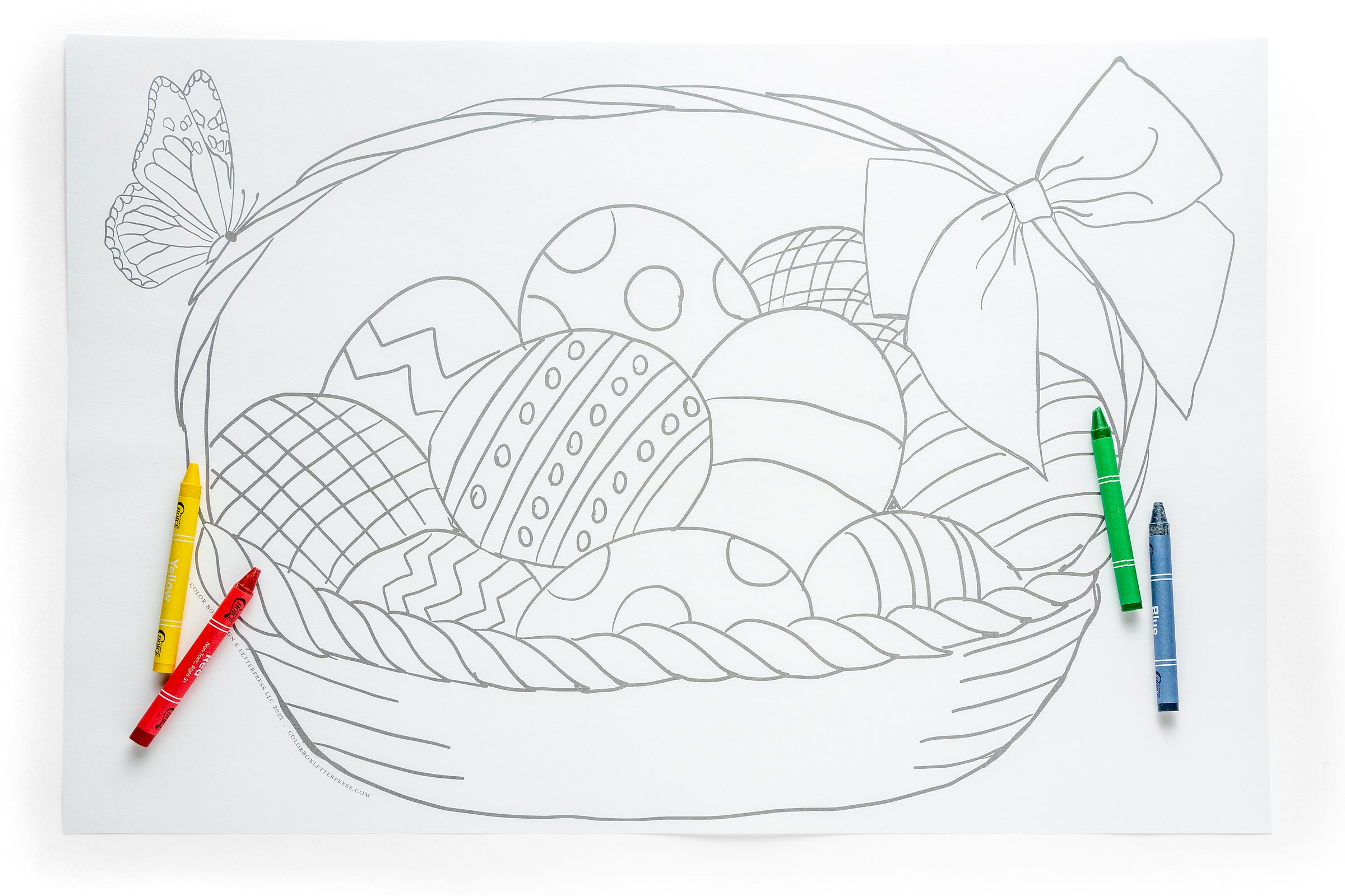 Coloring Place Mats | Easter Basket
