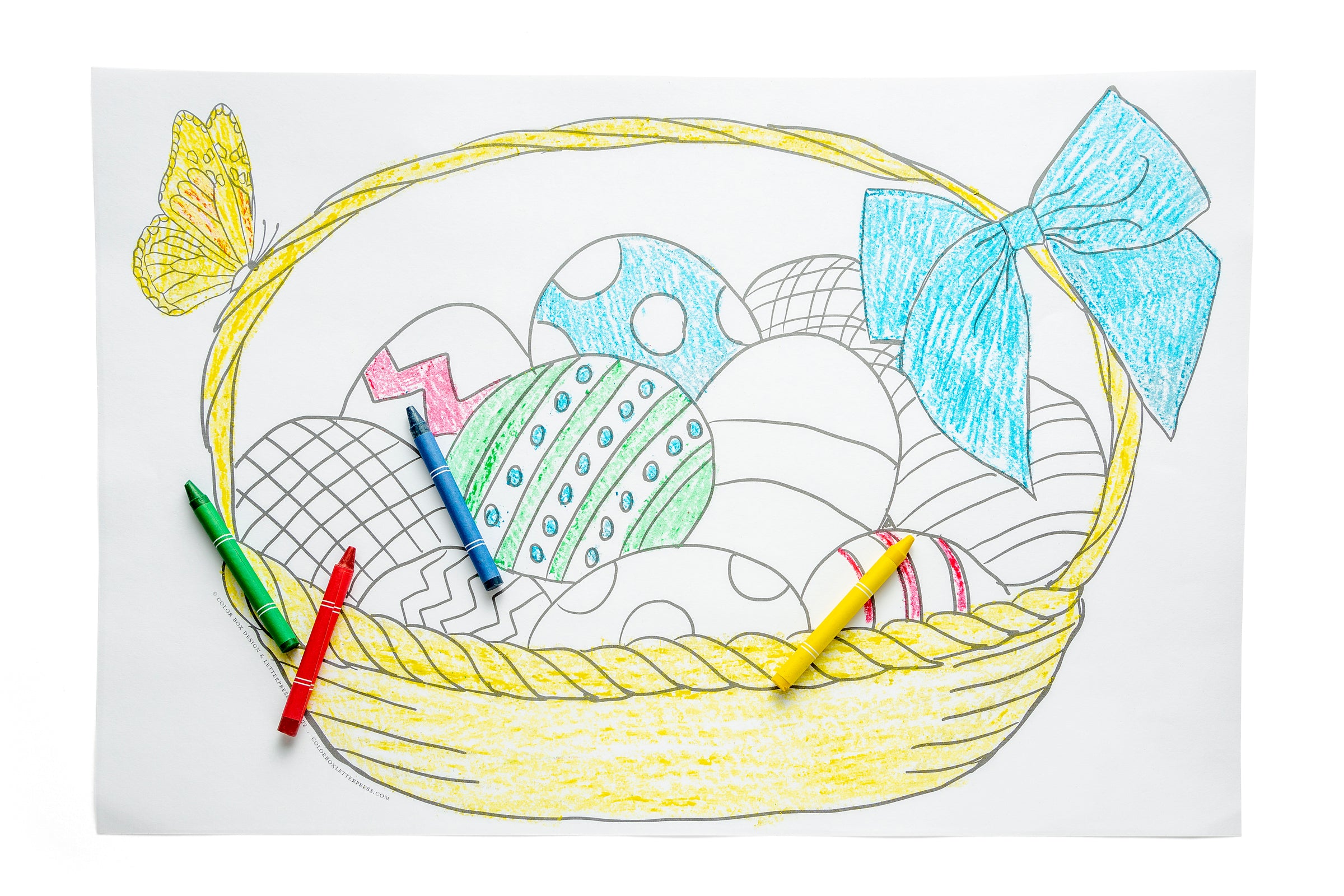 Coloring Place Mats | Easter Basket