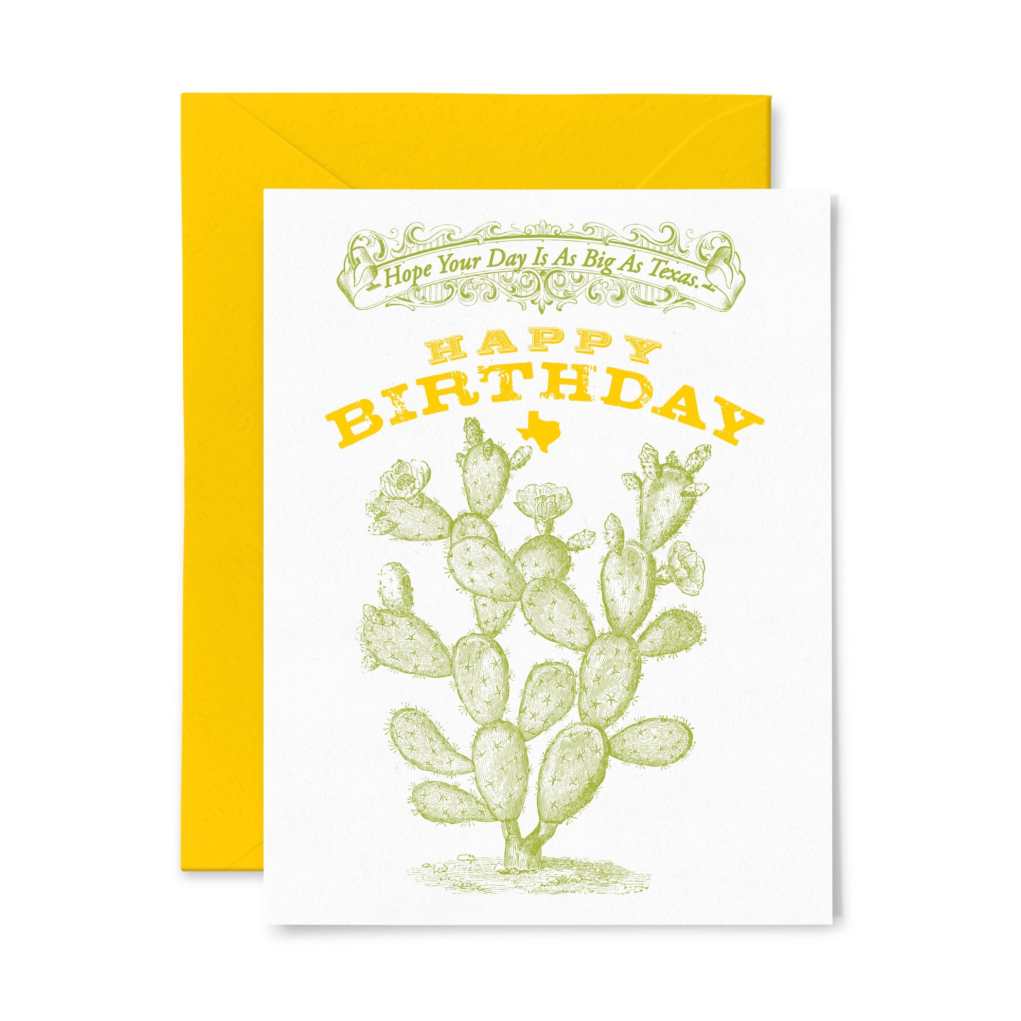Cactus | Birthday | Letterpress Greeting Card