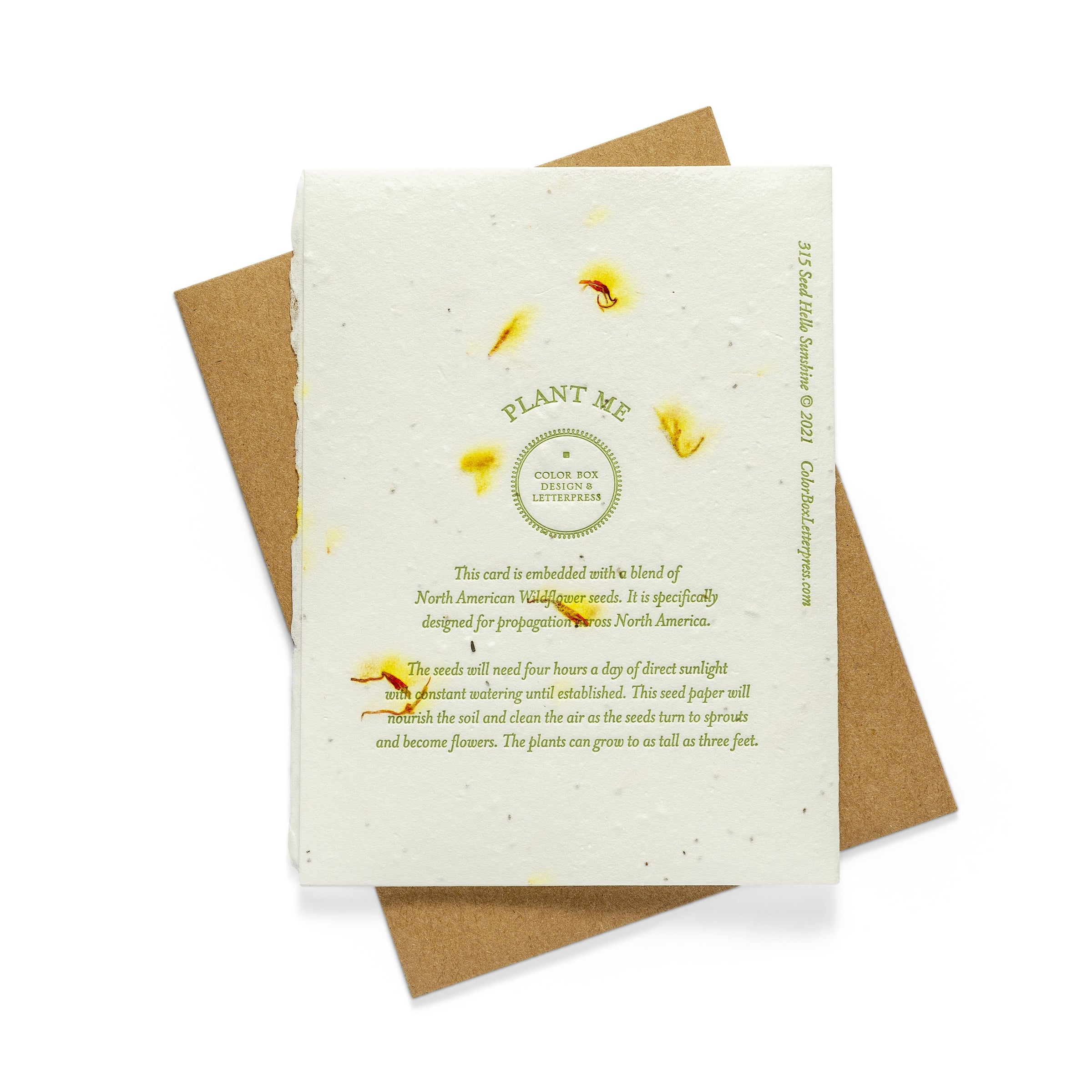 Hello Sunshine | Seed Card | Letterpress Greeting Card
