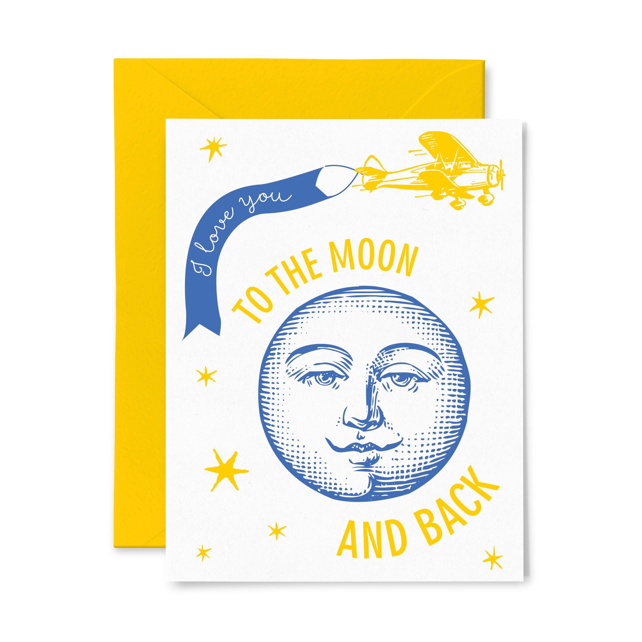 Moon | Love | Letterpress Greeting Card