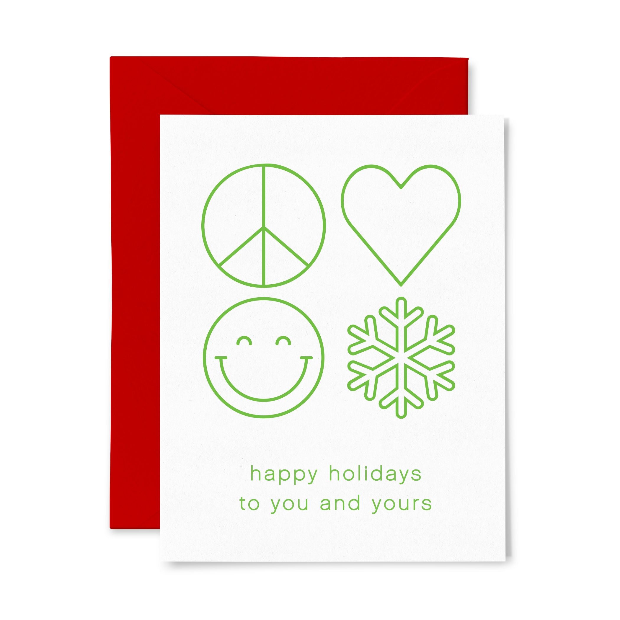 Peace Love | Holiday | Letterpress Greeting Card