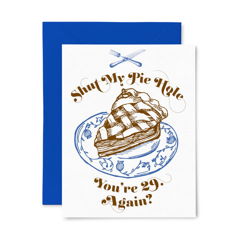 Pie | Birthday | Letterpress Greeting Card