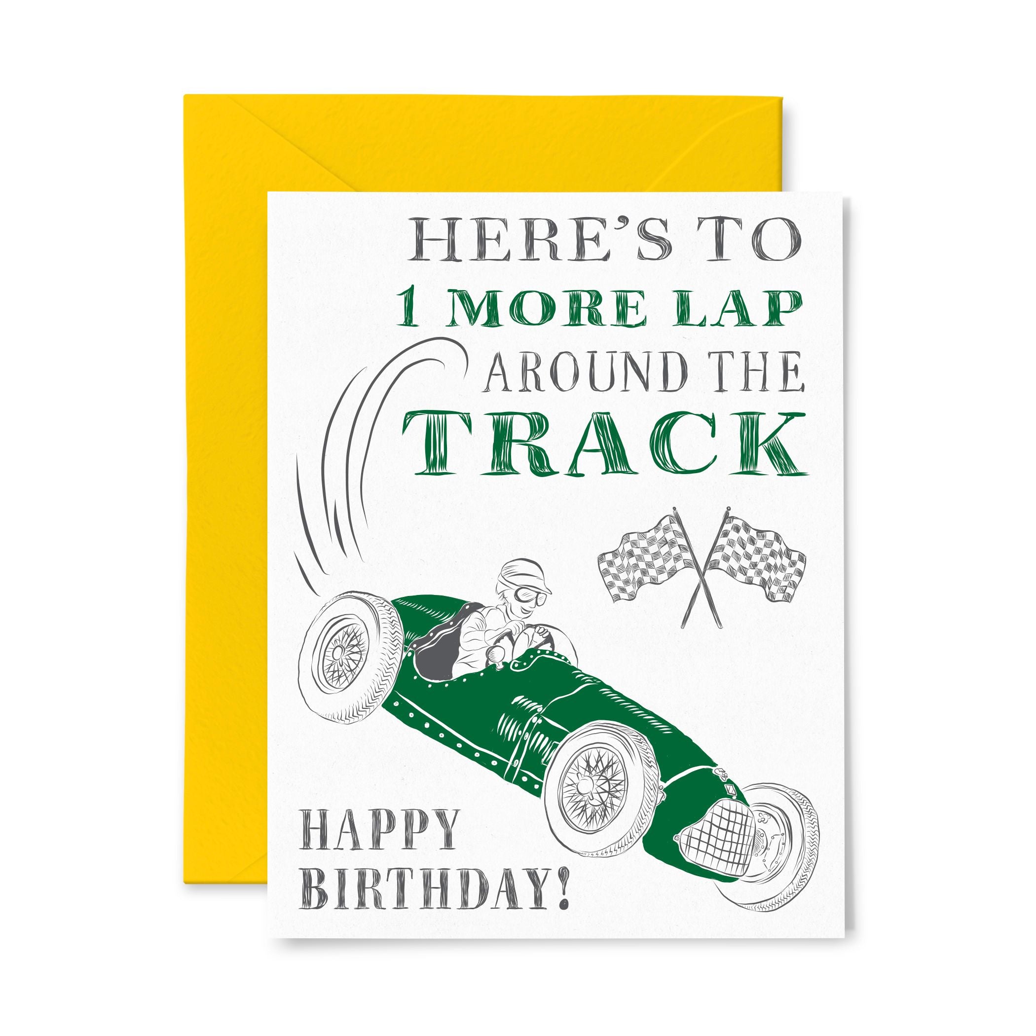 Race Car | Birthday | Letterpress Greeting Card