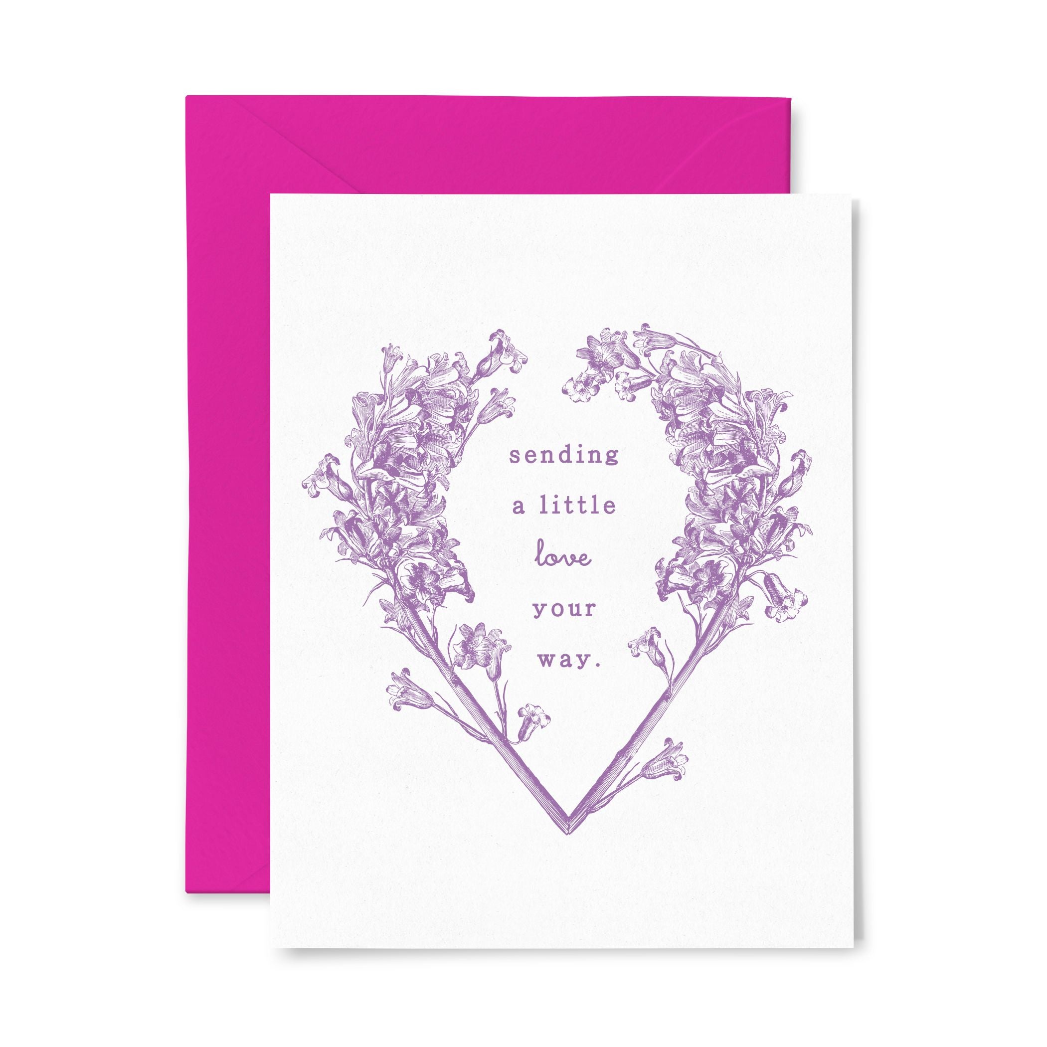 Sending Flowers | Love | Letterpress Greeting Card